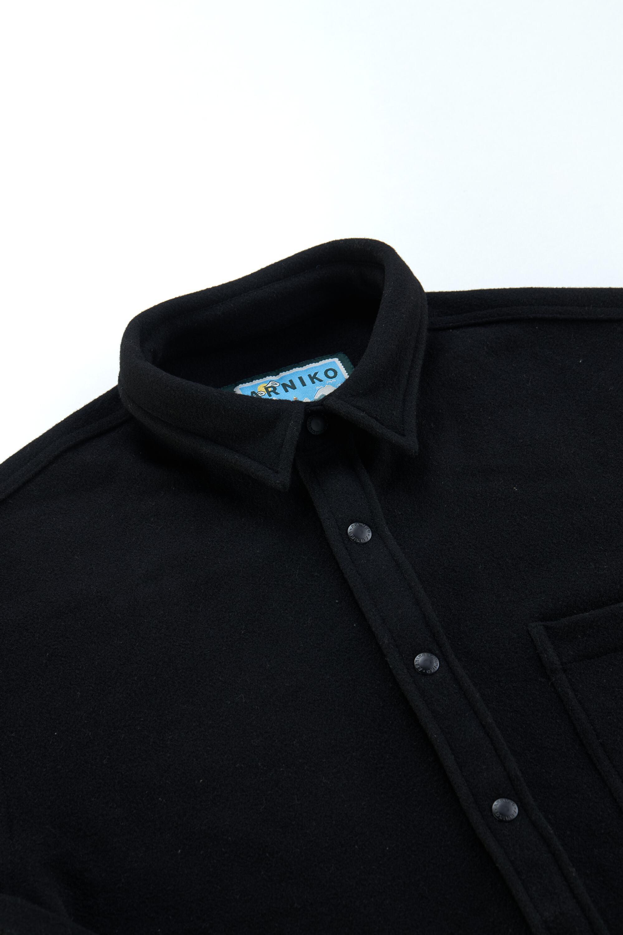 Arniko JP Overshirt Black Unisex Wollmix schwarz